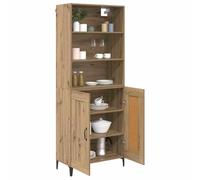 vidaXL Credenza 2 PCS Rovere Artigianale Legno Multistrato, Mobile Laterale Rettangolare, Storage per Soggiorno, salvaspazio, arredo Elegante per casa, unità con Porta a Filo