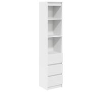 vidaXL Credenza Bianca 37,5x35x180 cm in Legno Multistrato