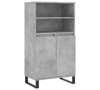 vidaXL Credenza Grigio Cemento 60x36x110 cm in Legno Multistrato