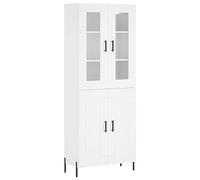 vidaXL Credenza Bianca 69,5x34x180 cm in Legno Multistrato