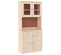 vidaXL Credenza Alta 77x35x165 cm in Legno Massello di Pino