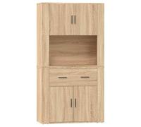 vidaXL Hoge kast bewerkt hout sonoma eikenkleurig