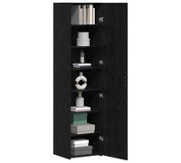 vidaXL Highboard Rovere Nero - Legno ingegnerizzato 45 x 42,5 x 185 cm