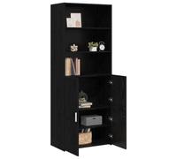 vidaXL Hoge kast Zwart eiken 70 x 42,5 x 185 cm Bewerkt hout