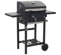 vidaXL Holzkohlegrill mit Unterer Ablage Schwarz
