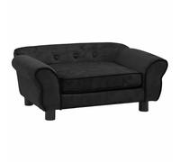 vidaXL Divano per Cani in peluche Nero 72x45x30 cm
