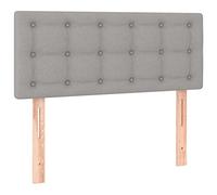 vidaXL Testiera a LED Grigio Chiaro 100x5x78/88 cm in Tessuto