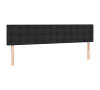 vidaXL Testiera a LED Nera 180x5x78/88 cm in Similpelle