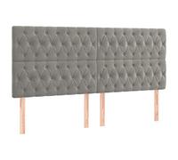 vidaXL Testiera a LED Grigio Chiaro 180x7x118/128 cm in Velluto