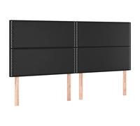 vidaXL Testiera a LED Nera 200x5x118/128cm in Similpelle