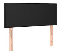 vidaXL Testiera Nera a LED in Similpelle 80x5x78/88 cm