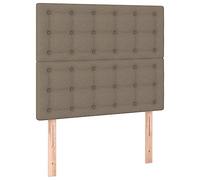 vidaXL Testiera a LED Tortora 90x5x118/128 cm in Tessuto