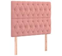 vidaXL Testiera a LED Rosa 90x7x118/128 cm in Velluto