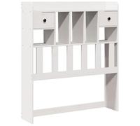 vidaXL Testiera con Ripiani Bianca 90 cm in Legno Massello di Pino, Testata Letto, testiera in Legno massello, testiera con Scomparti