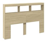 vidaXL Testiera con Contenitore a LED Rovere Sonoma 140x17x102 cm