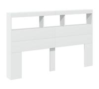 vidaXL Testiera con Contenitore a LED Bianca 160x17x102 cm