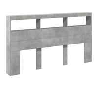 vidaXL Testiera con Contenitore a LED Grigio Cemento 180x17x102 cm