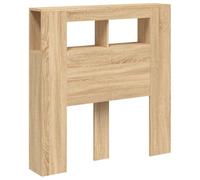 vidaXL Testiera LED Rovere Sonoma 100x18,5x103,5 cm Legno Multistrato