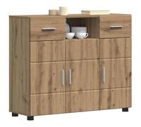 vidaXL Armadio in Legno Rovere artigianale 88,5 x 30,5 x 73 cm, Mobile in legno rettangolare, stile moderno, grande spazio per casa, ufficio, adatto a qualsiasi ambiente
