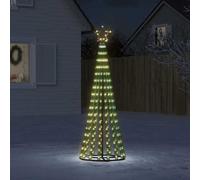 vidaXL Illuminazione Albero di Natale a Cono 275LED Bianco Caldo 180cm