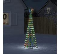 vidaXL Illuminazione Albero di Natale a Cono 275LED Colorato 180cm