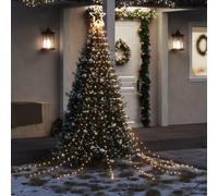 vidaXL Illuminazione per Albero di Natale 320 LED Bianco Caldo 375 cm