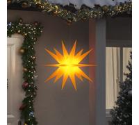 VidaXL Illuminazione Stella Moravia con LED Pieghevole Gialla 100cm