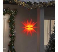 VidaXL Illuminazione Stella Moravia con LED Pieghevole Rossa 57cm