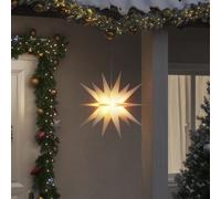 vidaXL Illuminazioni Stella Moravia con LED 3pz Pieghevoli Bianco 57cm