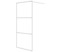 vidaXL Parete Doccia Walk in Bianca 90x195 cm Vetro Trasparente ESG