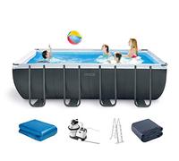 vidaXL Intex Set Telaio e Piscina Rettangolare UltraXTR Pompa Scala Telone Fuoriterra