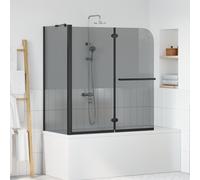 vidaXL Involucro Doccia Bi-Fold Trasparente Scuro 120 x 67 x 129 cm