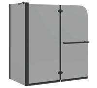 vidaXL Involucro Doccia Bi-Fold Trasparente Scuro 120 x 67 x 129 cm