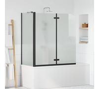 vidaXL Involucro Doccia Nero 120 x 68 x 130 cm Vetro ESG e Alluminio