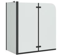 vidaXL Involucro Doccia Nero 120 x 68 x 130 cm Vetro ESG e Alluminio, Doccia in Vetro, Porte Pieghevoli, Moderne, Regolabili in Larghezza, Enclosure Resistente
