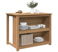 vidaXL Mobile da Cucina Panama 112x77x90 cm in Legno Massello di Pino, Isola da Cucina, armadietto da Cucina, Mobile da Cucina in Legno