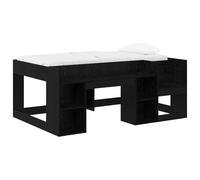 vidaXL Telaio del letto con storage Rovere Nero 80 x 160 cm, Struttura letto moderna, con spazio per riporre, in legno funzionale e design elegante, arredo resistente