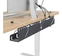 vidaXL Vassoio di gestione dei cavi sotto la scrivania 2 pc Antracite, Scrivania, Sala di Studio, Rettangolare, Moderno, Risparmio di spazio, Conservazione per cavi, Accessorio Tech