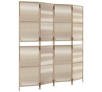 vidaXL Divisorio per Ambienti a 4 Pannelli Beige in Polyrattan