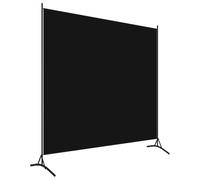 vidaXL Kamerscherm met 1 paneel 175x180 cm zwart