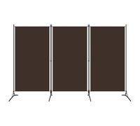vidaXL Kamerscherm met 3 panelen 260x180 cm bruin