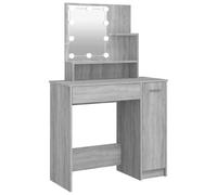 vidaXL Toeletta con LED Grigio Sonoma 86,5x35x136 cm
