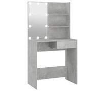 vidaXL Toeletta con LED Grigio Cemento 74,5x40x141 cm