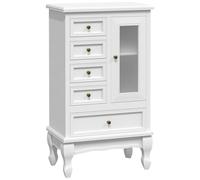 vidaXL Armadietto con 5 Cassetti e 2 Ripiani Bianco