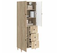 vidaXL Set di 2 armadi, 66 x 34,5 x 90 cm, in legno di ingegneria, mobili economici ed eleganti per soggiorno, giardino e casa, con design ergonomico e modulare