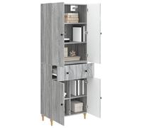 vidaXL Set di 2 armadi 66 x 34,5 x 90 cm, in legno di ingegneria, set di mobili elegante, sedie modulari moderne, design chic per soggiorno, sala da pranzo, funzionale, tutto geniale