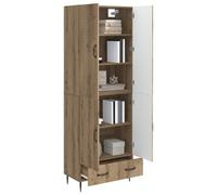 vidaXL Set di 2 armadi 66 x 34,5 x 95 cm, in legno di ingegneria, set di mobili moderni, ideale per esterni, salvaspazio in soggiorno, decorazione funzionale, sedili ergonomici