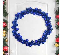 vidaXL Ghirlanda di Palline di Natale Blu 186 cm Polistirolo, Ghirlanda di Natale Leggera e Resistente, arredo Moderno per Soggiorno, Ufficio e corridoio
