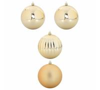vidaXL Set di Palle di Natale 4 pcs Oro Plastica XXL