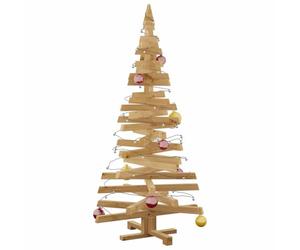 vidaXL Kerstbomen Met standaard Bruin 150 cm Massief grenenhout